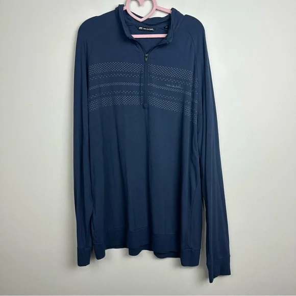 Travis Mathew Dark Blue Half Zip-Up Golf Sweater Size XXL - Picture 1 of 7